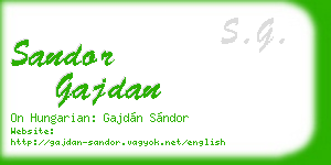 sandor gajdan business card